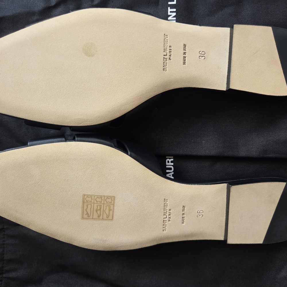 ❌SOLD❌ NWT Saint Laurent Black Leather Sandals - Picture 3 of 8